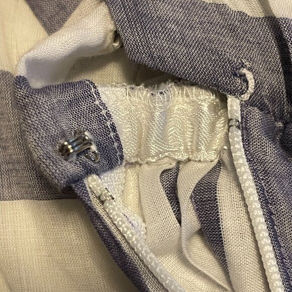 Vintage Albert Nipon Pleated Dress Striped Short Sleeves Tie Belt 1980s Nautical - Picture 11 of 14